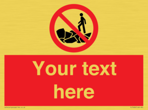 Custom No climbing on rocks